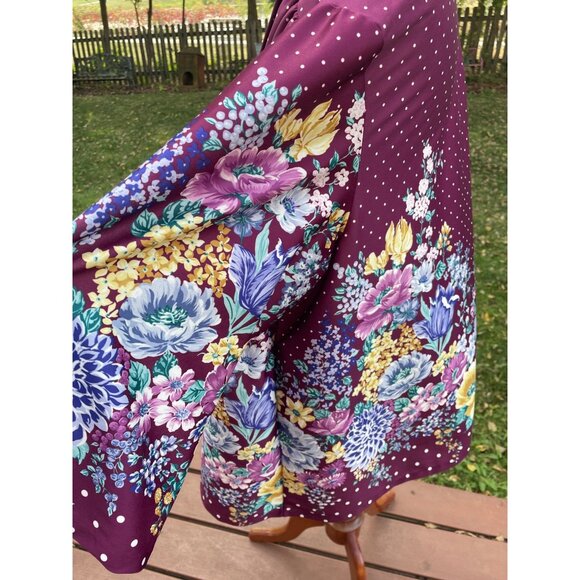 Plus Size 4X Kimono Top Floral & Polka Dot Print Lightweight Womens Long Sleeve - Picture 4 of 8